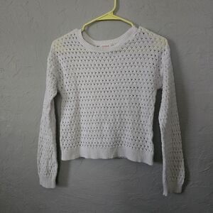Cat & Jack 10/12 GirlsOpen-Stitch Knit Pullover Sweater